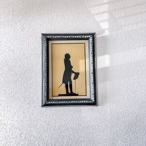 Vintage Catalda for Carson's Silhouettes Borghese Style Colonial Man Framed‎ Art